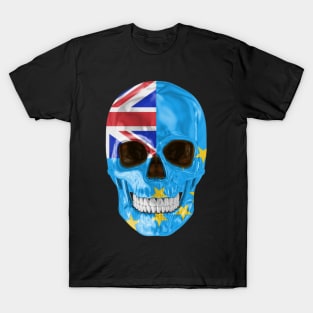 Tuvalu Flag Skull - Gift for Tuvaluan With Roots From Tuvalu T-Shirt